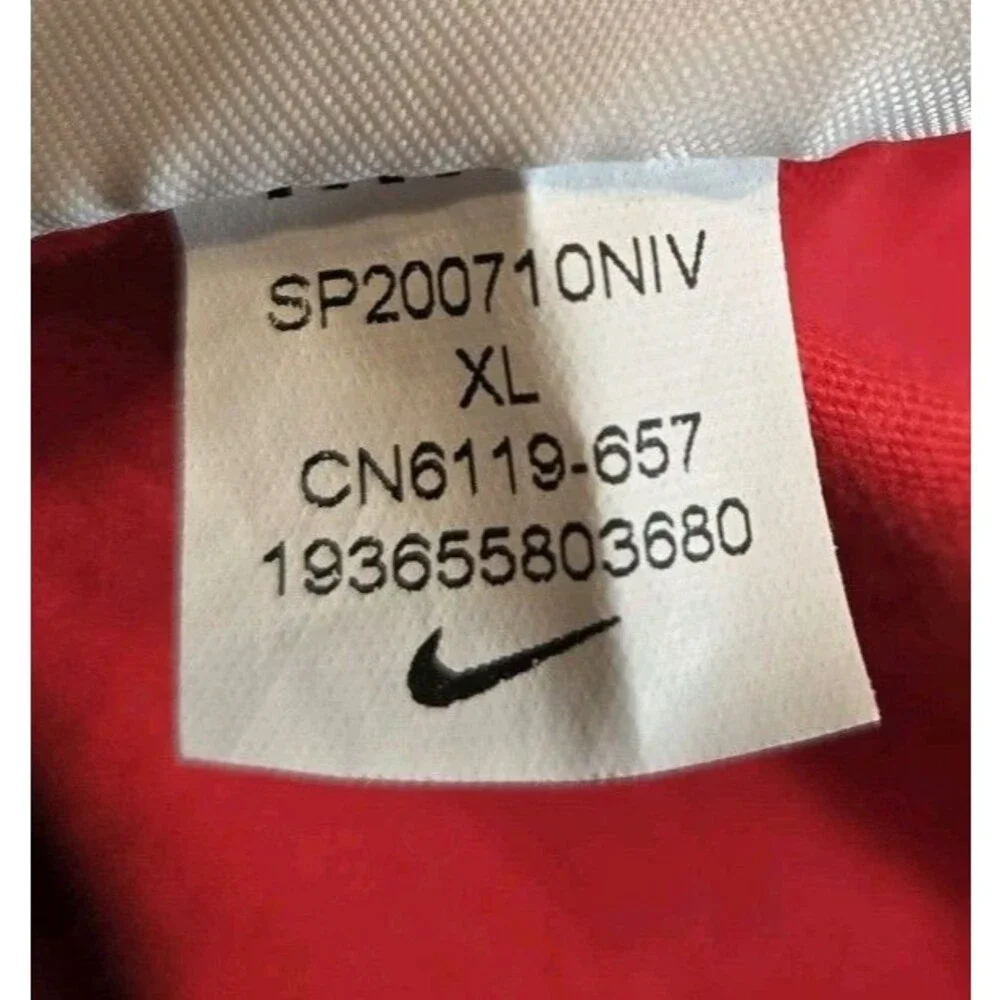 Boys Nike Air Long Sleeve Shirt Red White Graphic Crew Neck Youth XL